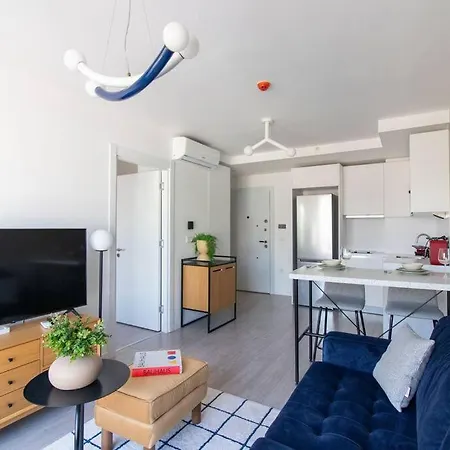 Daire Comfy Modern 1br W/ Parking & Gym #193 İstanbul